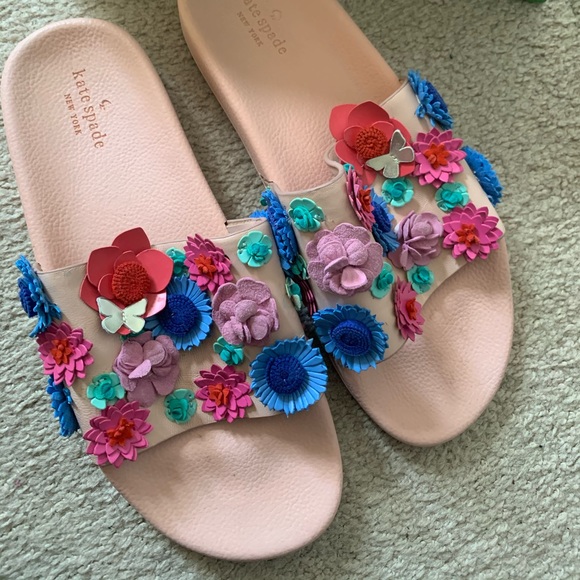 kate spade Shoes - COPY - Kate Spade ♠️ Floral Woman’s Slides (runs a little larger/wider) Soft le…